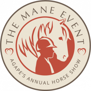 Logo for The Mane Event, Agape's Annual Horse Show